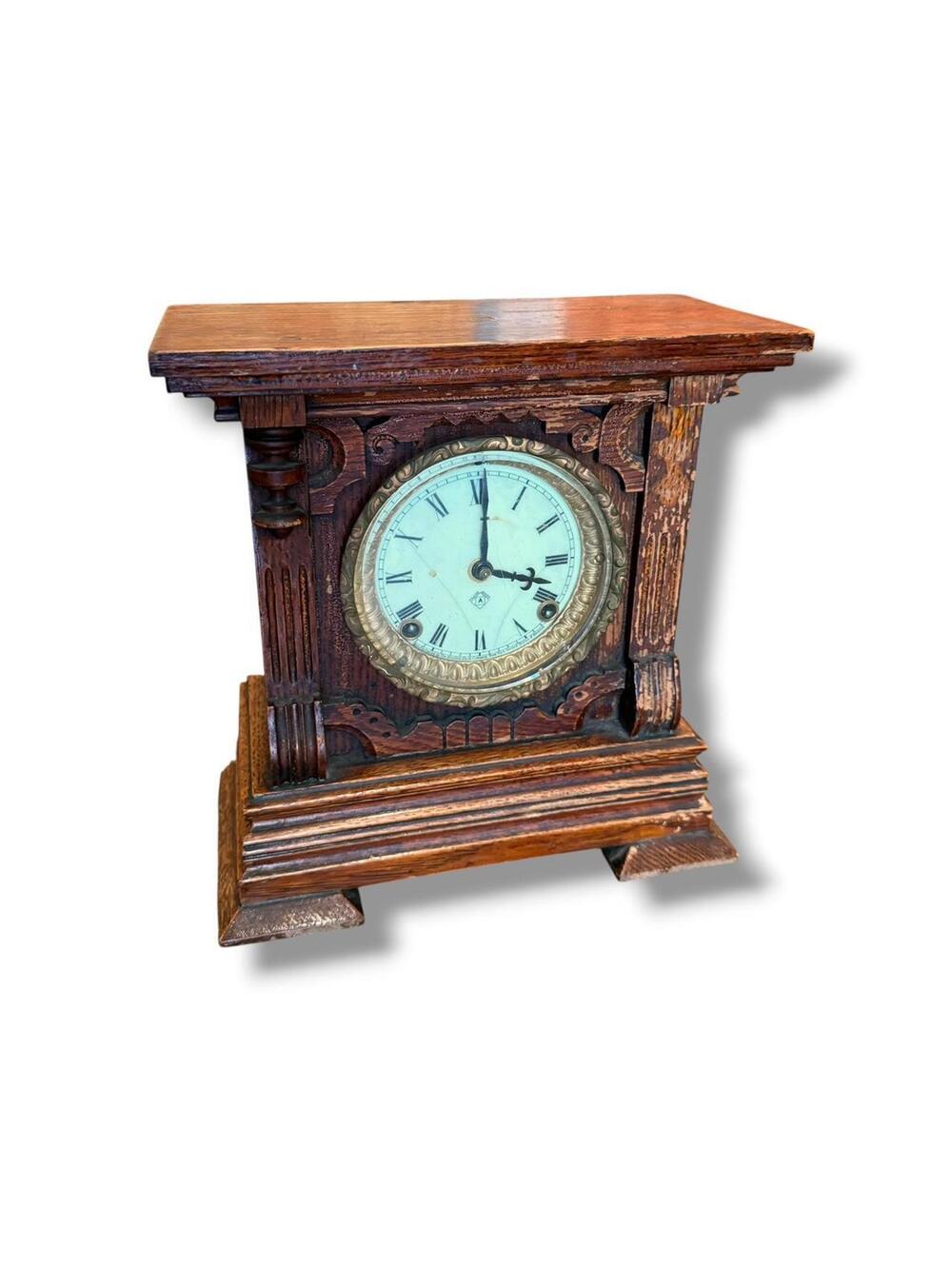 Vintage Eight Day Summit Standing Wood Clock
